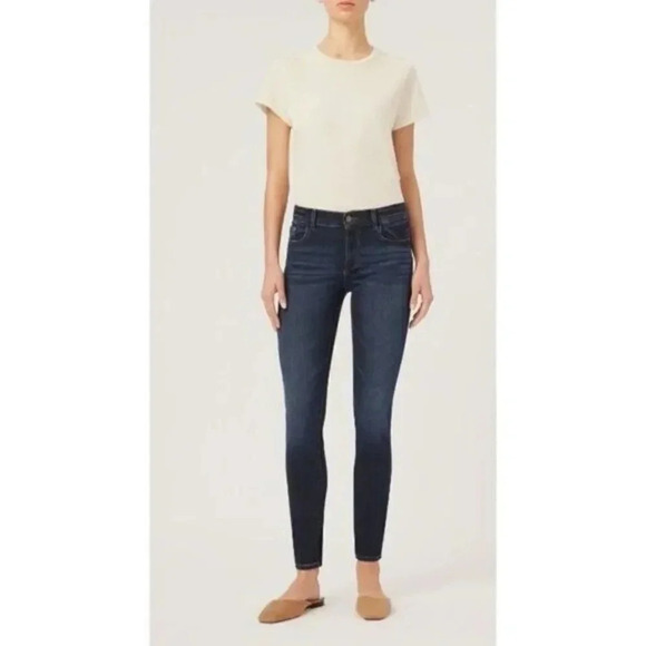 DL1961 Florence Instasculpt Warner Dark Wash Skinny Jeans 24 - Picture 1 of 4